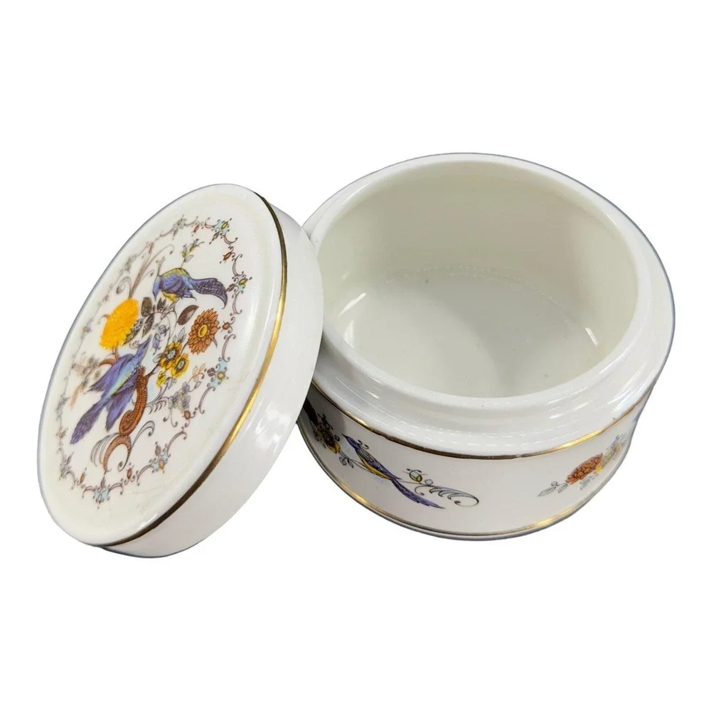 Sadler Fine Porcelain Trinket Box Jewelry Storage Box With Blue Birds England
